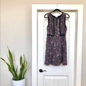 pixley • paisley dress with lace